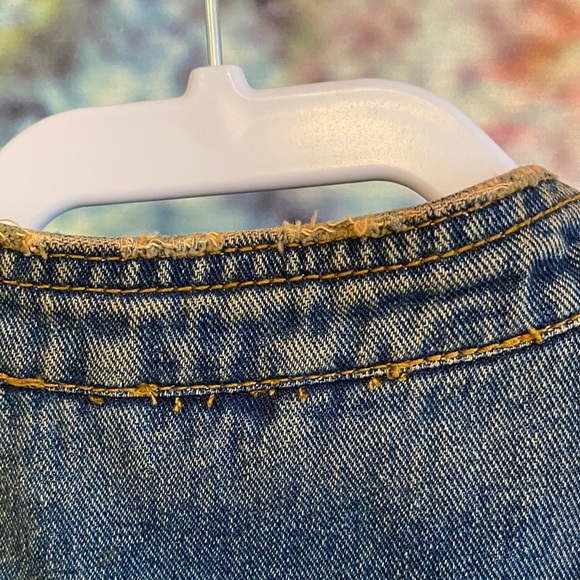 Free People Blue Denim Vest lace-up back like new - Picture 12 of 15